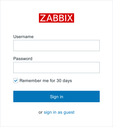 Zabbix login