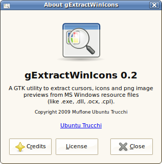 About dialog for gExtractWinIcons 0.2