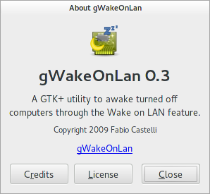 About dialog for gWakeOnLAN 0.3