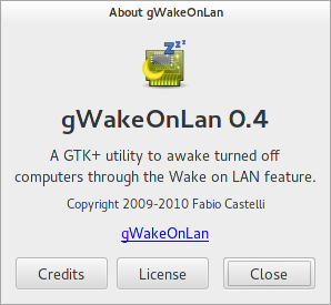 About dialog for gWakeOnLAN 0.4